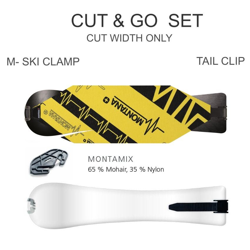 Montana glueless washable Ski Climbing Skins - Cut & Go | Montana